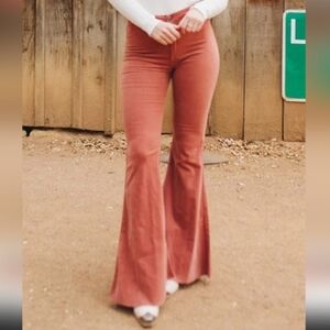 Wisteria Lne | Corduroy Flare Bell-Bottom Jeans